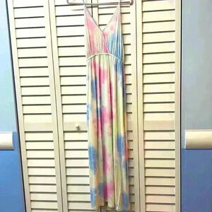 Hem & Thread Tie Dye Maxi Dress - Size L